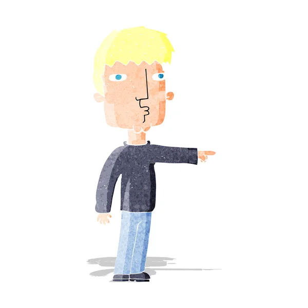 Cartoon aanwijsapparaat man — Stockvector