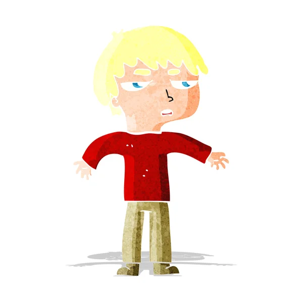 Мультфильм раздраженный мальчик — стоковый вектор