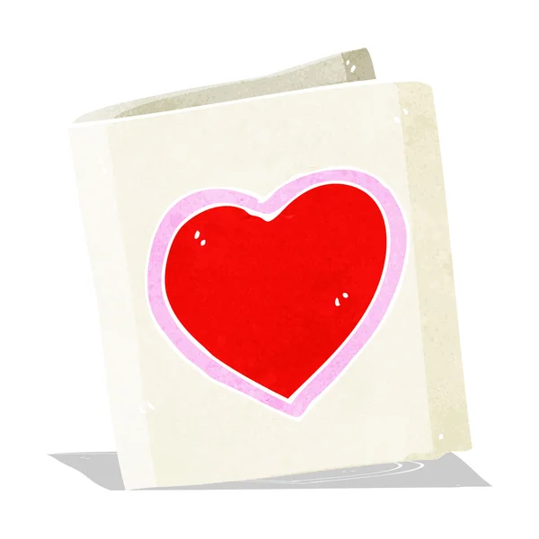 Desenhos animados amor coração cartão — Vetor de Stock