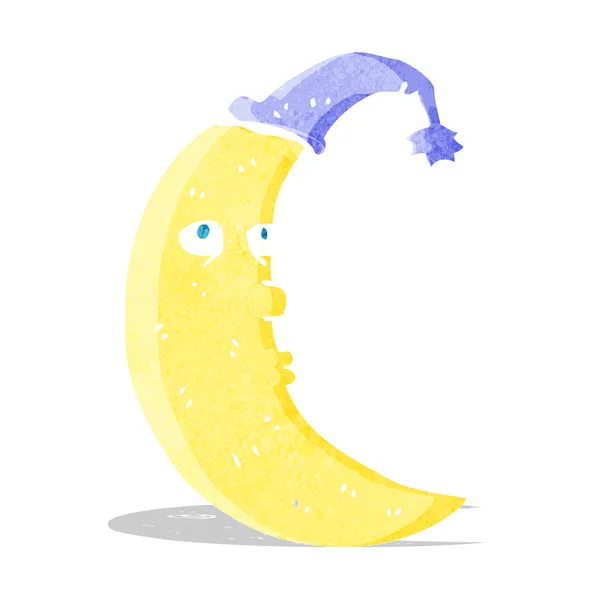 Dibujos animados luna somnolienta — Vector de stock