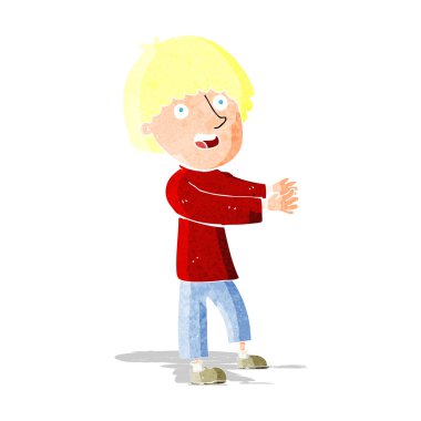 Çizgi film mutlu adam gösterimi