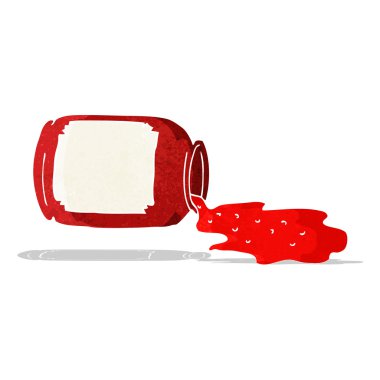 dökülen reçel cartoon