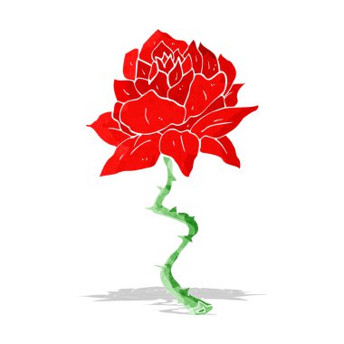 karikatür dövme gül