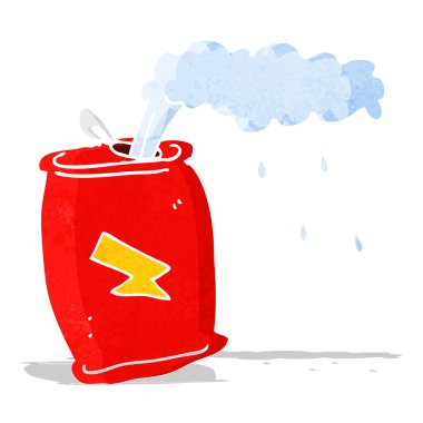 karikatür gazoz kutusu.