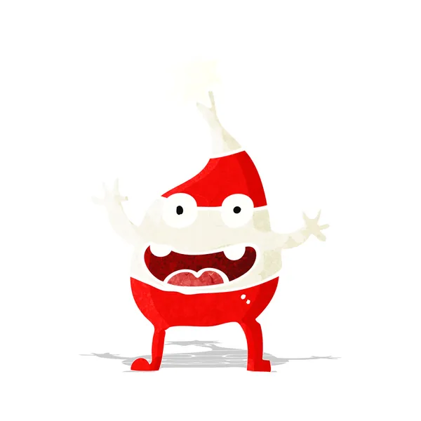 Dessin animé drôle créature de Noël — Image vectorielle