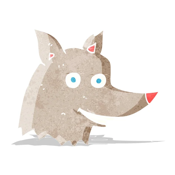 Cartoon wolf hoofd — Stockvector