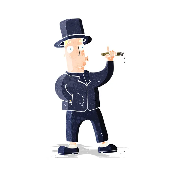 Cartoon smoking gentleman — Stock Vector