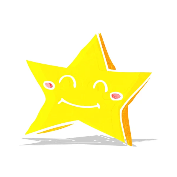 Cartoon glückliche Star-Figur — Stockvektor