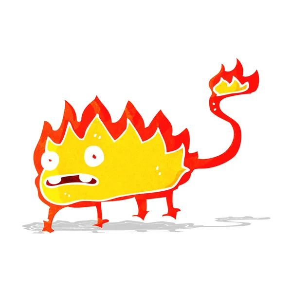 Cartone animato piccolo demone del fuoco — Vettoriale Stock