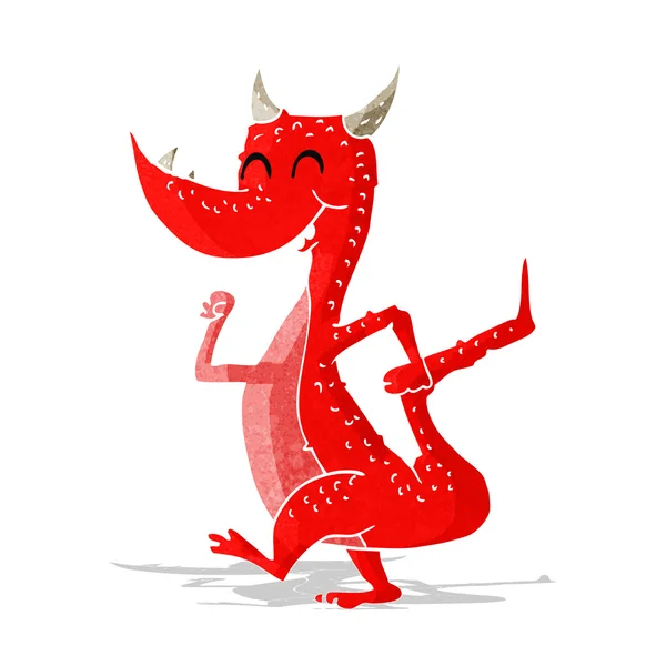 Cartoon happy dragon — Stock Vector