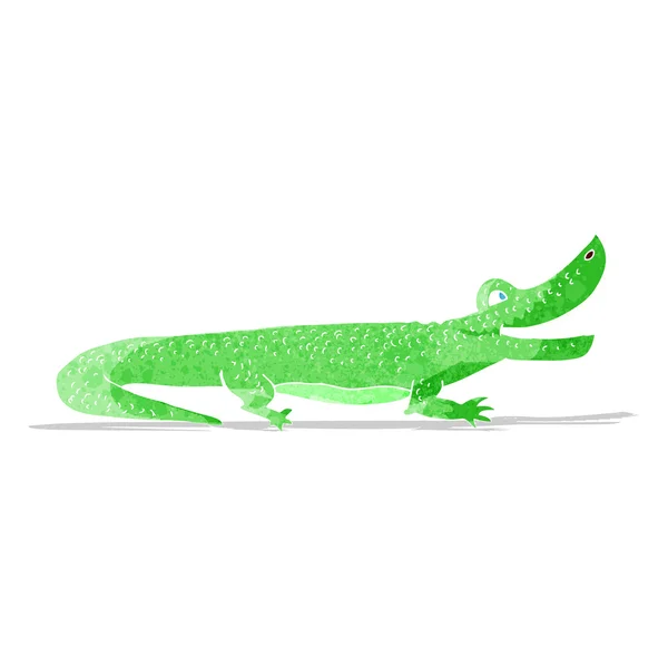 Crocodilo feliz dos desenhos animados — Vetor de Stock