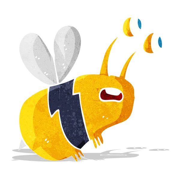 卡通害怕的蜜蜂 — 图库矢量图片