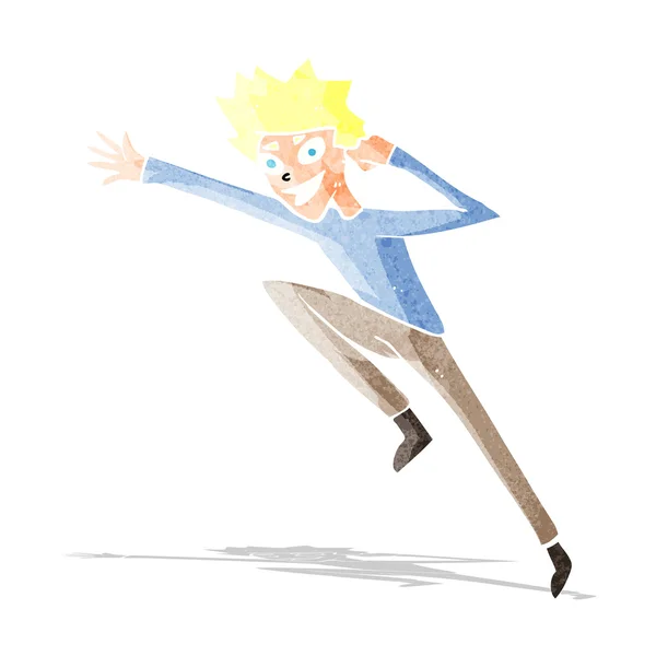 Cartoon jumping homem — Vetor de Stock