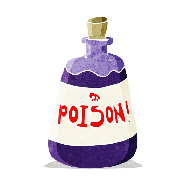 毒の漫画ボトル — ストックベクタ