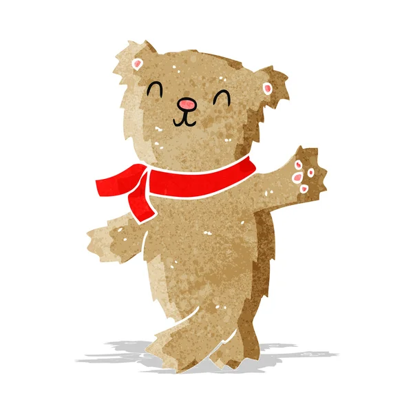 Cartoon winkt Teddybär — Stockvektor