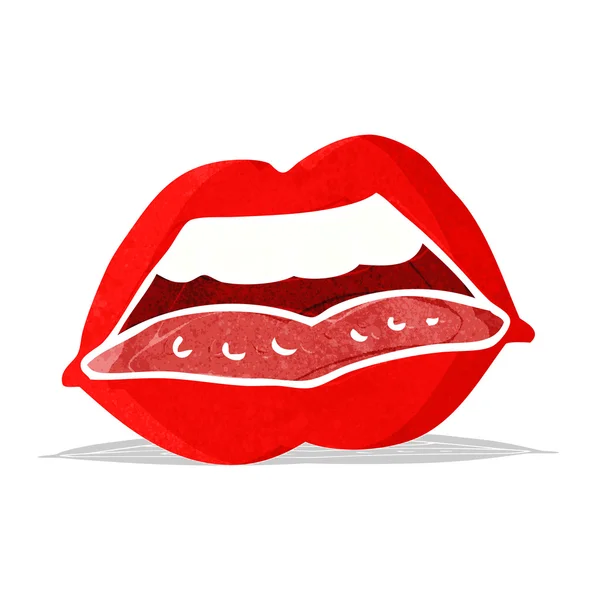 Desenho animado símbolo de lábios sexy — Vetor de Stock