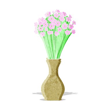 Karikatür çiçekleri.