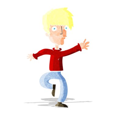 Çizgi film mutlu adam dansı