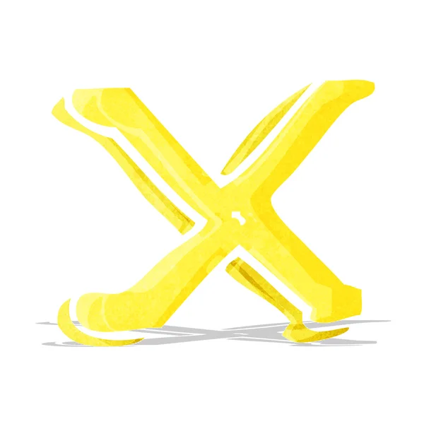 Cartoon letter X — Stock Vector