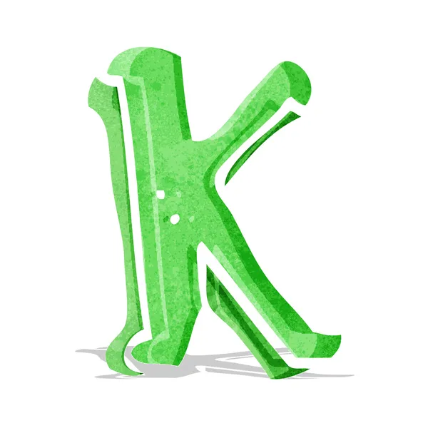 Cartoon letter K — Stock Vector