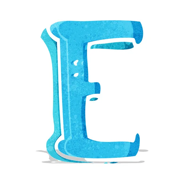 Kreslené písmeno e — Stockový vektor