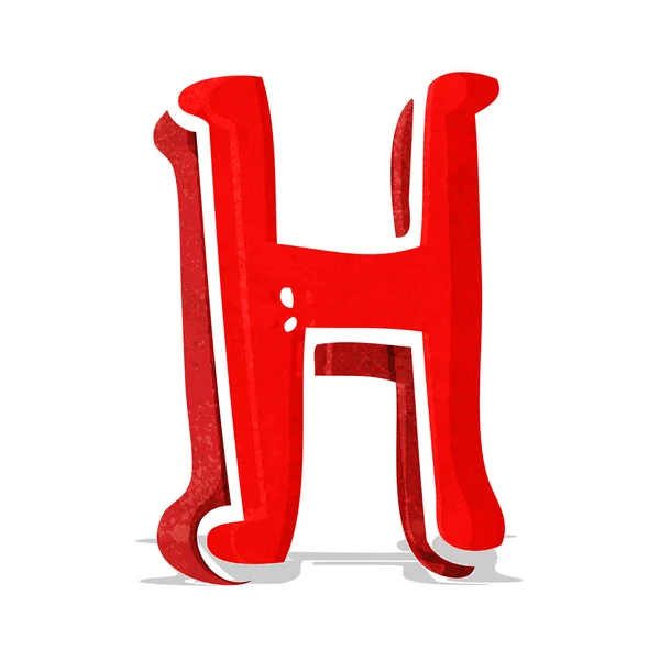 Kreslený písmeno h — Stockový vektor
