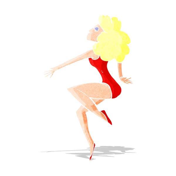 Mujer bailarina de dibujos animados — Archivo Imágenes Vectoriales