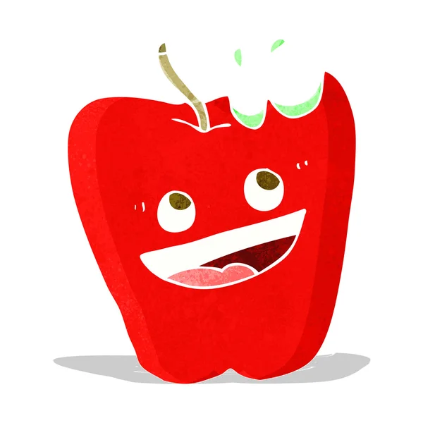 Gelukkig apple cartoon — Stockvector