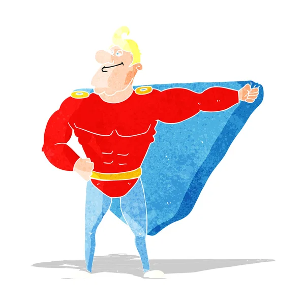 Divertido superhéroe de dibujos animados — Archivo Imágenes Vectoriales