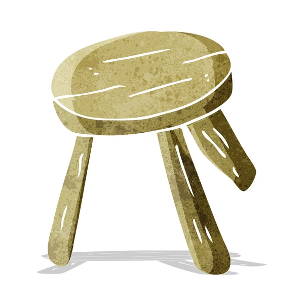 Tabouret en bois dessin animé — Image vectorielle