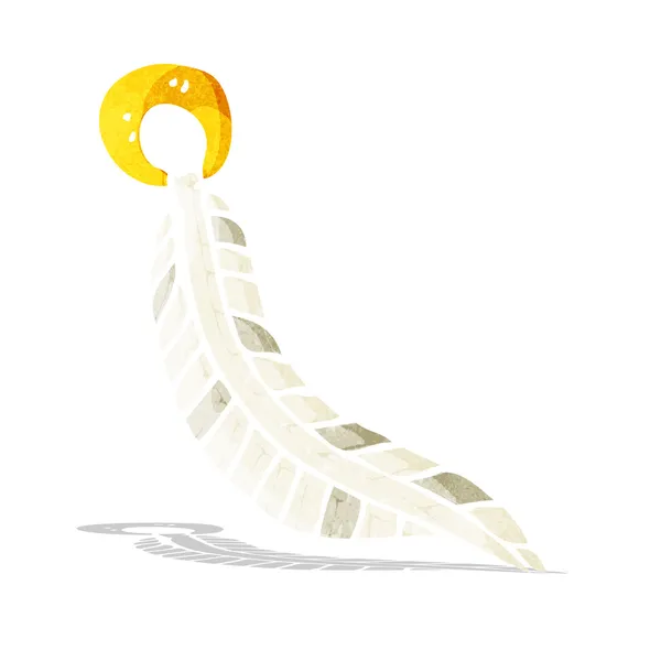 Porte-clés plumes dessin animé — Image vectorielle