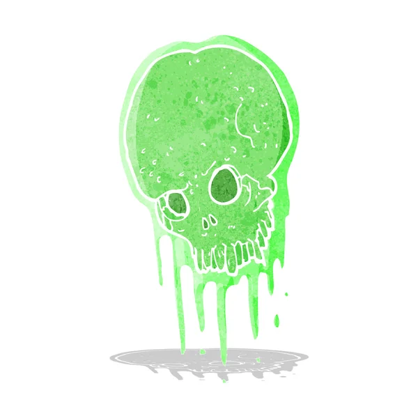 Cartoon slimy skull — Stock Vector