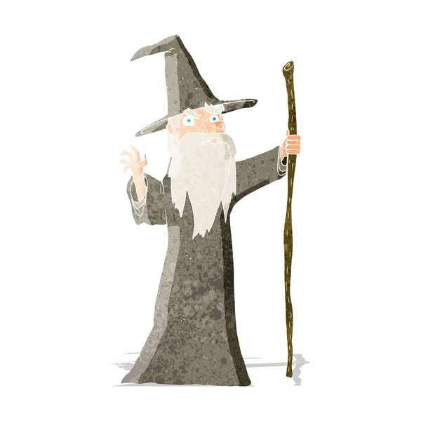 Cartoon oude wizard — Stockvector