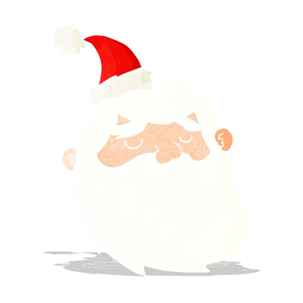 Dessin animé santa claus visage — Image vectorielle