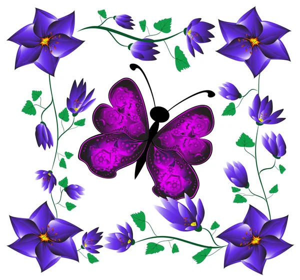 花上的蝴蝶 — 图库照片