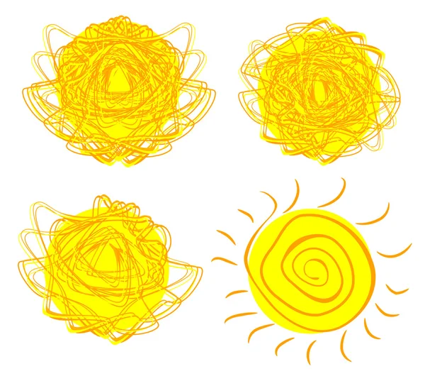 Illustration of bright yellow sun — Stock Photo, Image