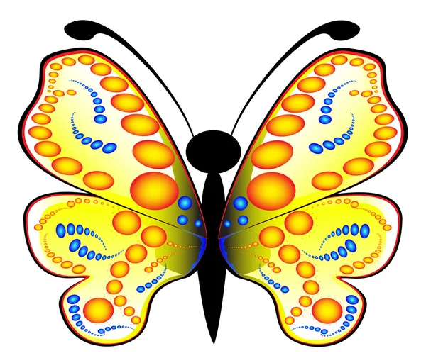 Gekleurde vlinder — Stockvector