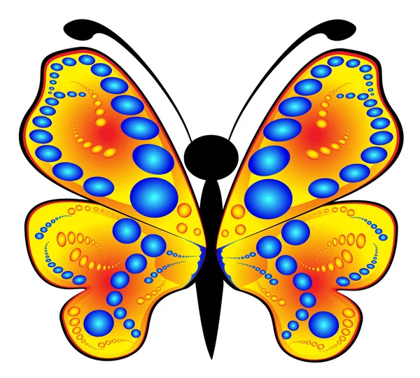 Mariposa de colores — Vector de stock