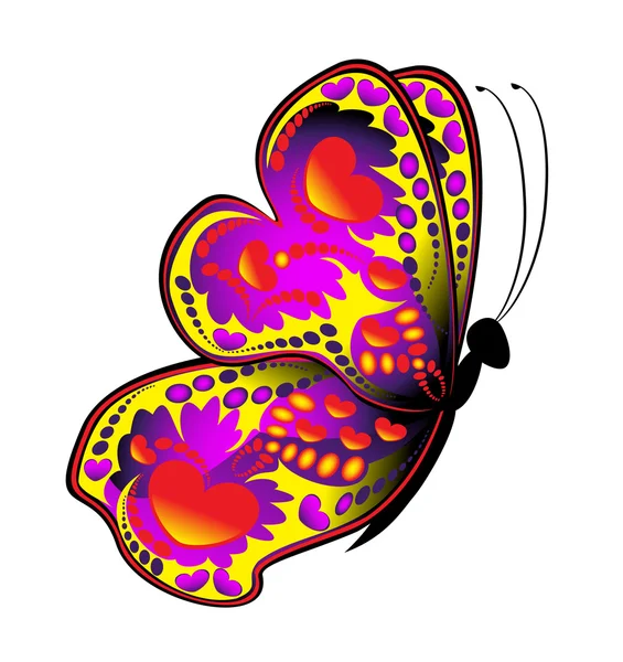 Mariposa abstracta — Vector de stock