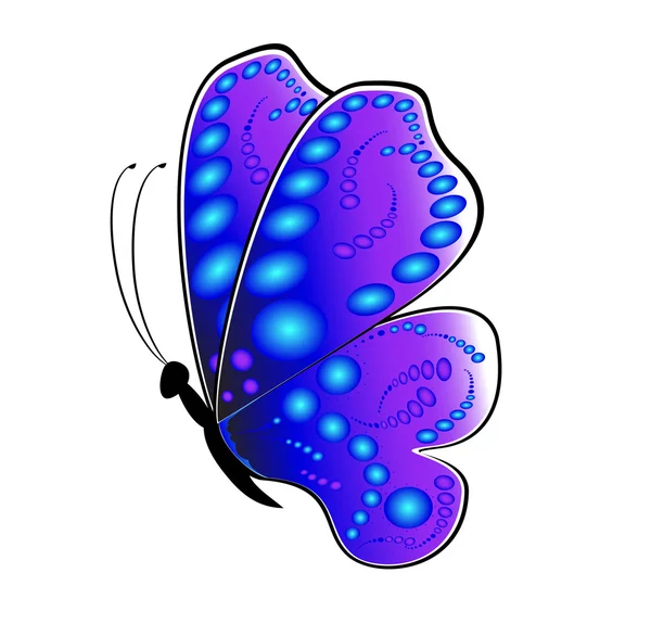 Purple butterfly — Stock Vector