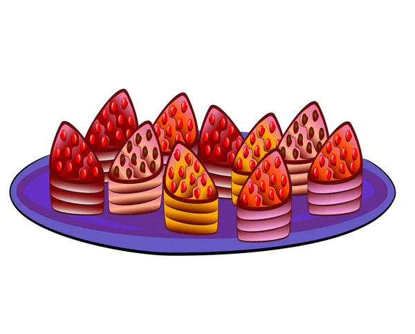 Kuchen auf einem Blech — Stockvektor