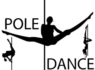 dans siyah siluetler kümesi