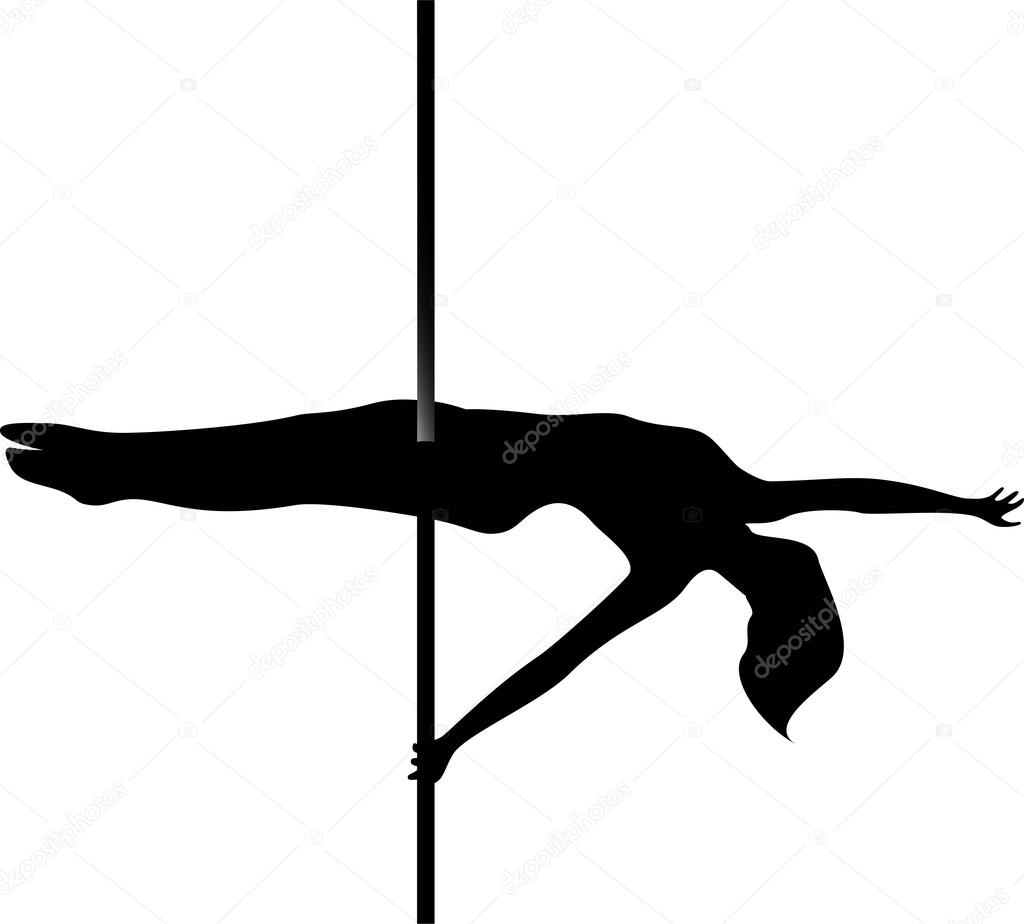 Black Silhouette Of A Girl Dancing Striptease Stock Vector Image By ©humming89 20615287 