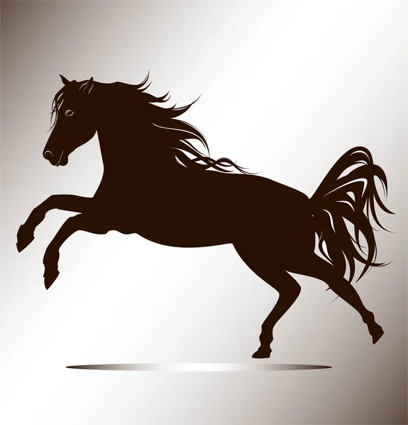 Cheval en mouvement — Image vectorielle