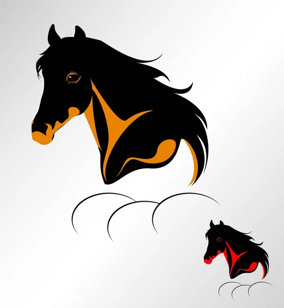 Paard in beweging — Stockvector