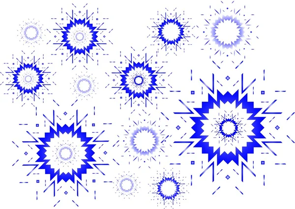 Abstract snowflakes — Stock Vector