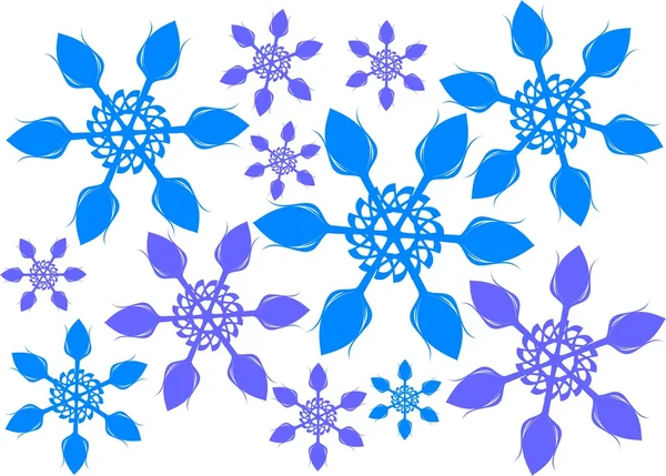 Abstract snowflakes — Stock Vector