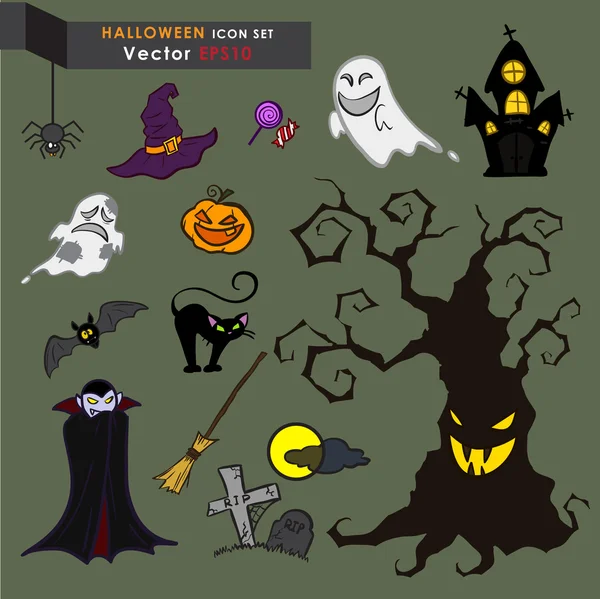 Halloween vector icons — Stock Vector