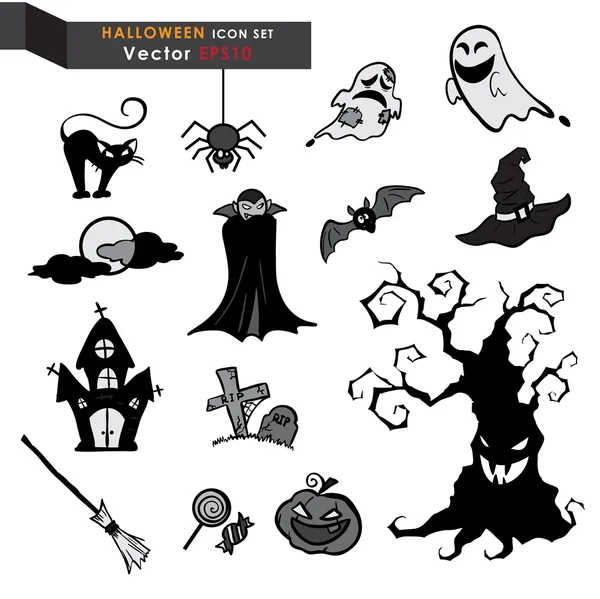 Halloween vector icons — Stock Vector