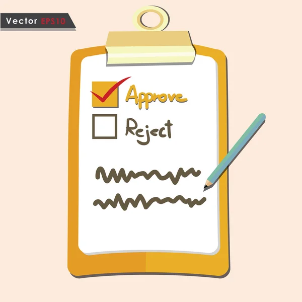 Evaluation approve quality check — Stock Vector